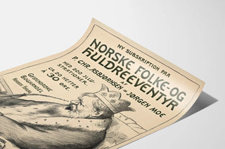 Vintage poster of Norwegian tales and legends