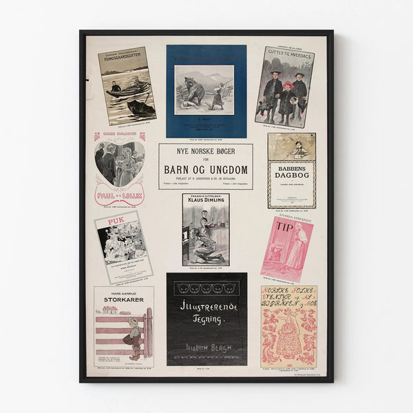 Vintage poster of books for children and young people - 1904
