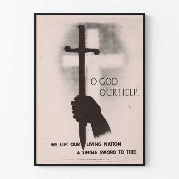 Vintage Wall Poster O God Our Help - Inspiring Wall Decoration