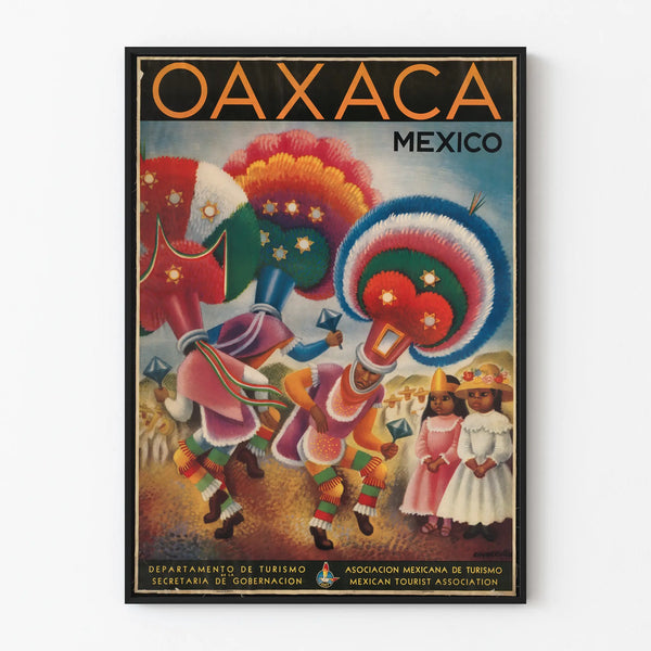 Vintage Oaxaca Mexico Poster - Colorful Wall Decoration