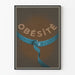 Design Poster Obesity with Blue Tape Measure