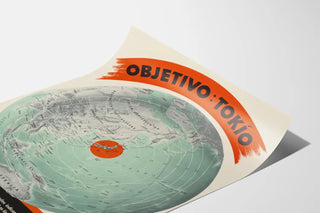 Vintage Poster Map of Objetivo Tokyo