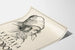 Vintage exhibition poster pencil drawing of a woman's face