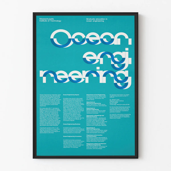 Ocean Engineering Massachusetts Institute of Technology Wall Decoration Poster