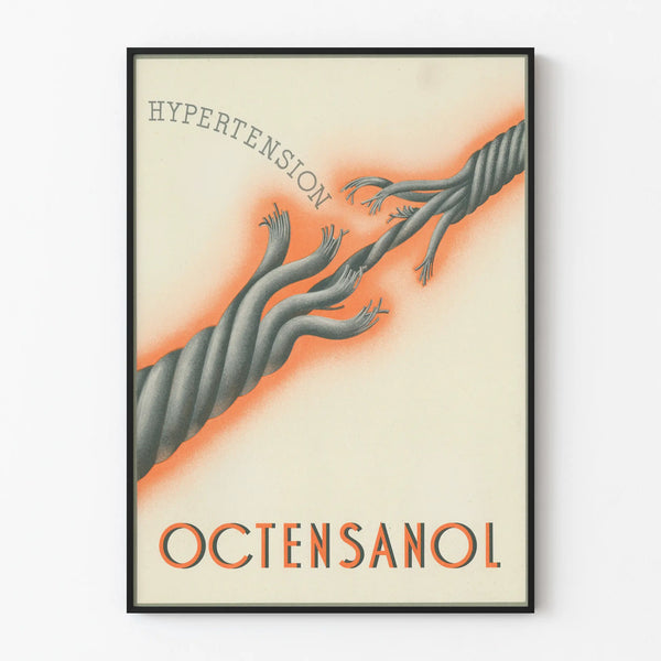 Vintage poster for Octensanol against hypertension