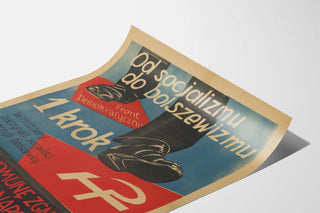 Polish Historical Propaganda Poster Socialism to Bolshevism
