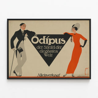 Vintage poster Oedipus - Elegance and retro style — framed artwork on a wall