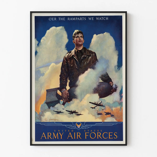 Vintage Army Air Forces wall decoration poster