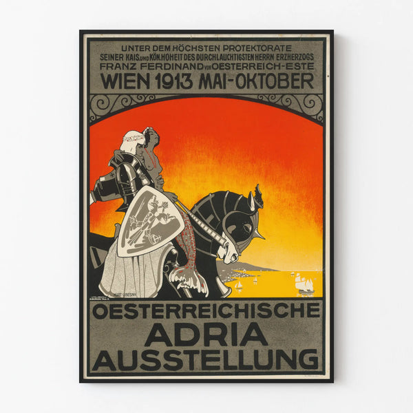 Vintage Austrian Exhibition Poster of the Adriatic 1913 in Vienna