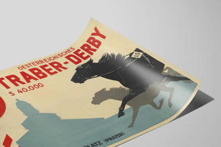 Vintage Horse Race Poster Traber Derby Austrian — artwork view