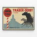 Vintage Horse Race Poster Traber Derby Austrian — framed artwork on a wall