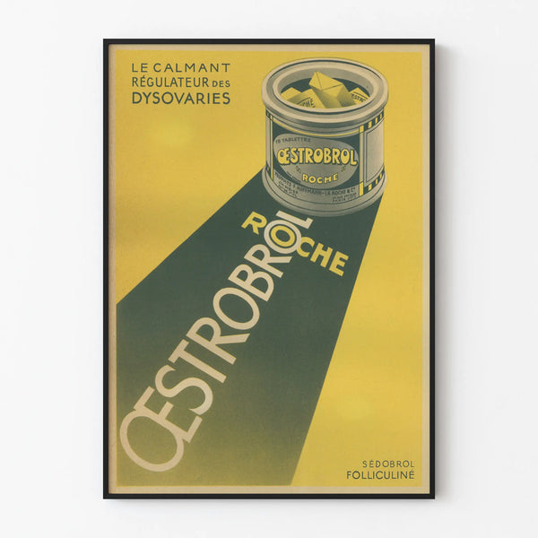 Vintage Advertising Poster Oestrobrol Roche