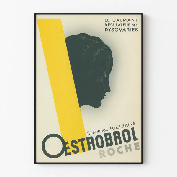 Vintage poster OestrobroL – Retro wall decoration in Art Deco style