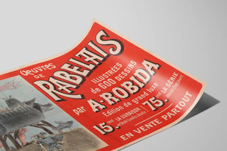 Vintage poster of the works of Rabelais illustrated by A. Robida — artwork view