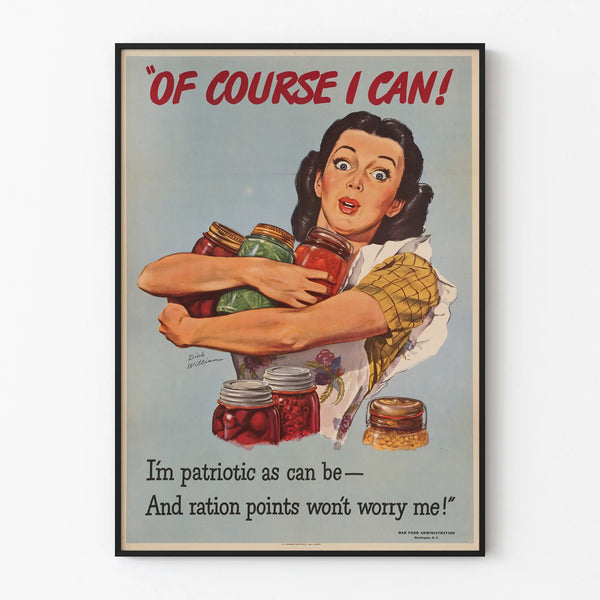 Vintage Wall Decoration Poster « Of Course I Can »