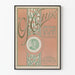 Vintage poster of course floral and portrait illustration