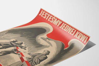 Vintage Polish Wall Poster « Jestesmy Jednej Krwi »