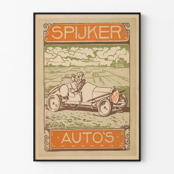 Vintage Poster Spijker Automobiles - Retro Car Wall Decoration