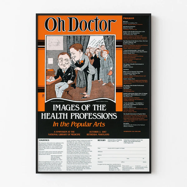 Vintage Poster Oh Doctor, Popular Medicine Wall Decoration