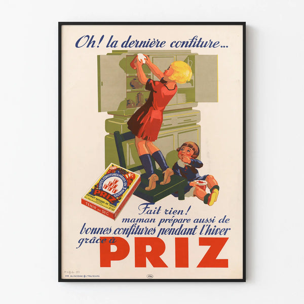 Vintage wall decoration poster advertising jams PRIZ
