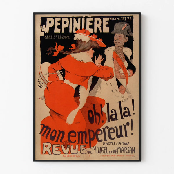 Vintage poster oh la la my emperor for wall decoration