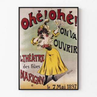 Vintage Poster of the Folies Marigny Theatre 1897