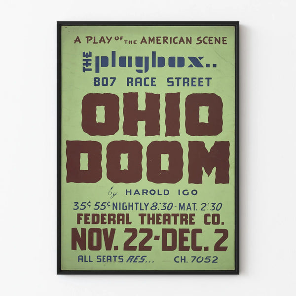 Vintage Ohio Doom Theater Poster - Retro Wall Decoration
