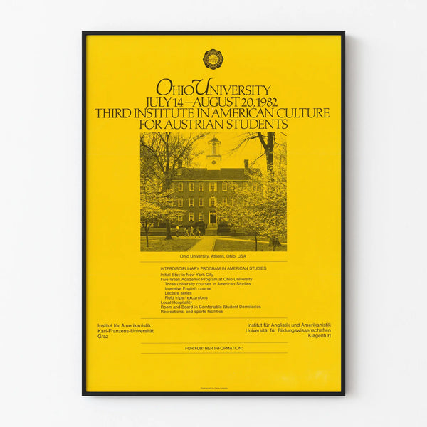 Vintage Poster of the Ohio University Cultural Program 1982