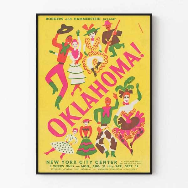 Vintage Oklahoma Musical Broadway Decorative Poster