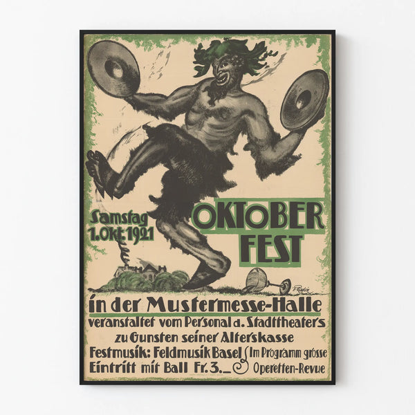 Vintage Oktoberfest Poster 1921 - Authentic Wall Decoration