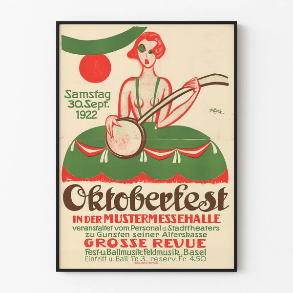 Vintage Oktoberfest 1922 Poster for Wall Decoration
