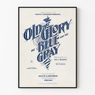Vintage Poster Old Glory The Blue and the Gray