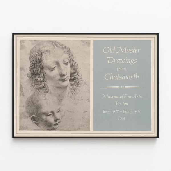 Old Master Drawings Poster from Chatsworth - Classical Drawings Museum of Fine Arts Boston — framed artwork on a wall