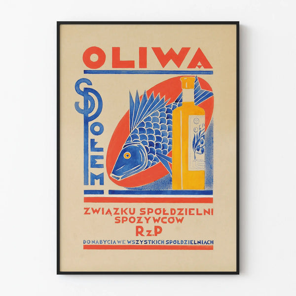 Vintage Oil Painting Poster Oliwa Spolem Decorative