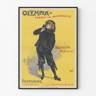 Vintage Olympia Irma de Montigny Poster Bad Dream Pantomime