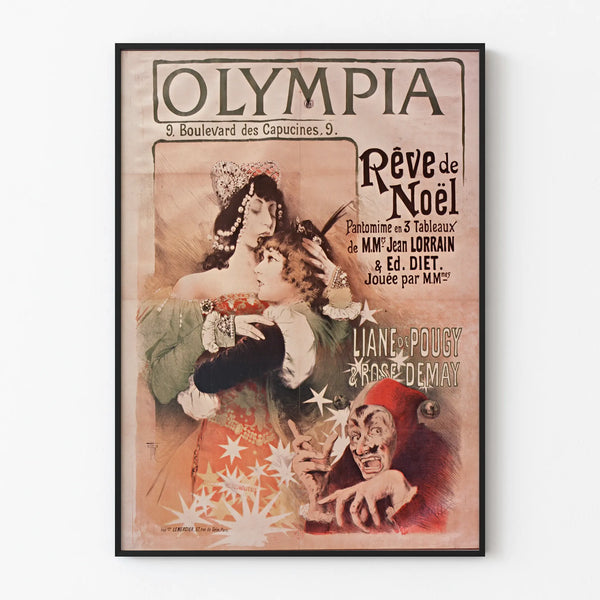 Vintage Olympia Poster Christmas Dream - Wall Decoration Theater Pantomime