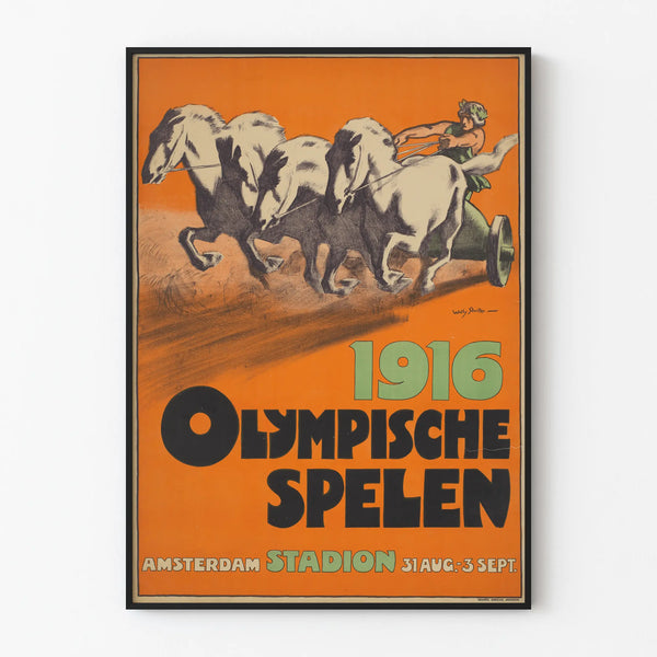 Vintage Poster of the 1916 Amsterdam Olympic Games - Sports Wall Decoration