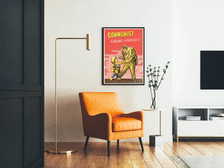Vintage Anti-Communist Propaganda Poster