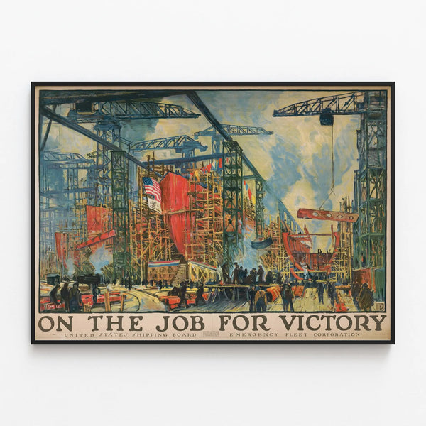 Nautical victory wall decoration poster — framed artwork on a wall