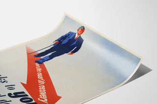 Vintage poster of a blood donor expressing gratitude - On the road to recovery