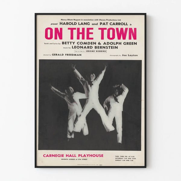 Vintage Poster On The Town - Carnegie Hall Playhouse