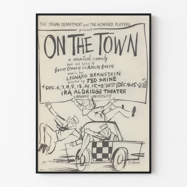 Vintage poster On the Town - Musical and humorous wall decoration