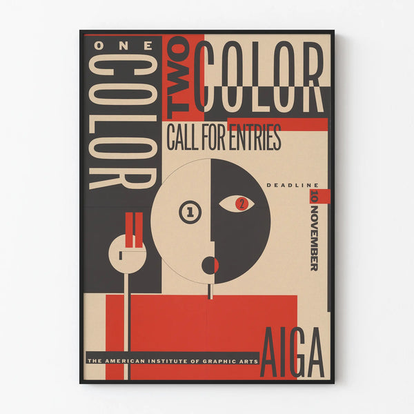 Decorative Poster One Color Two Color Call for Entry