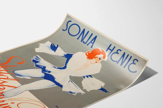 Vintage poster of Sonja Henie, figure skater