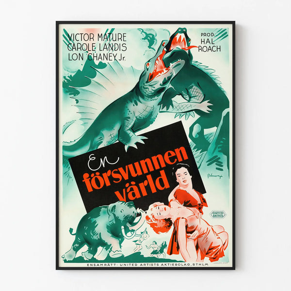 Vintage poster En försvunnen värld - retro cinema wall decoration