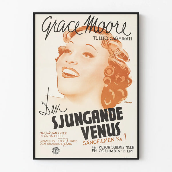 Vintage Poster Den Sjungande Venus - Retro Wall Decoration