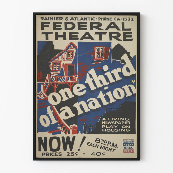 Vintage Theater Poster Federal - One Third of a Nation