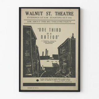 Vintage poster 'One Third of a Nation' - Walnut Street Theatre