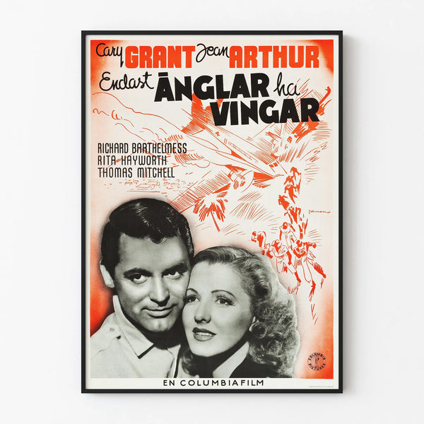 Vintage Poster Only Angels Have Wings - Classic Cinema Wall Decoration