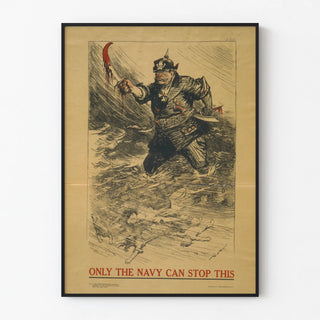 Vintage American naval propaganda poster